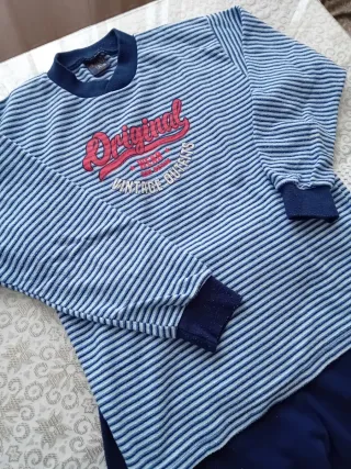 Pijama niño AssMan rayas azul talla 16