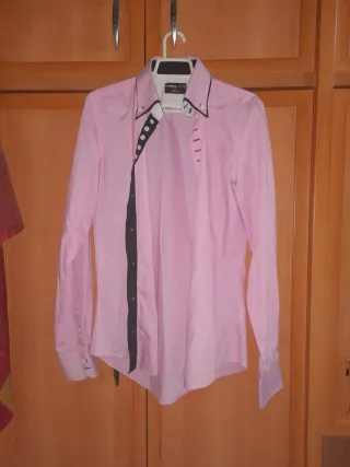 Camisa CAMICIACAFE Rosa y Negra