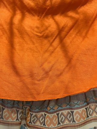 Blusa Verano Cuello Cordón Estampada Talla L