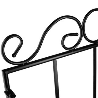 Estantería para plantas de forja y mosaico con 3 estantes negro/blanco