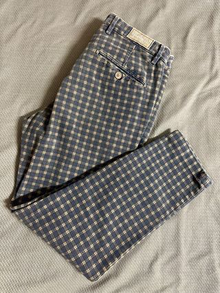 Pantaloni uomo fantasia quadri Luca Bertelli