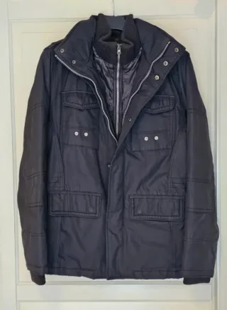 Cazadora Benetton Negra Hombre