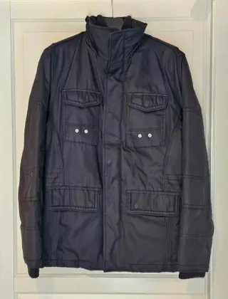 Cazadora Benetton Negra Hombre