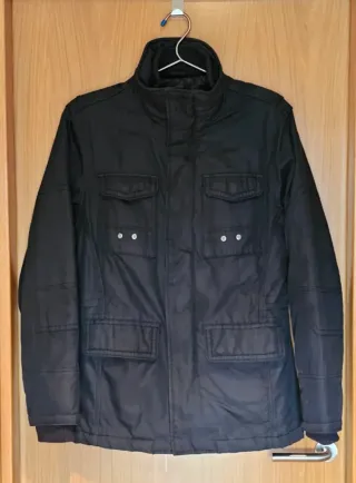 Cazadora Benetton Negra Hombre