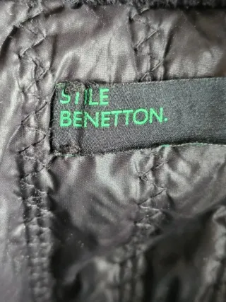 Cazadora Benetton Negra Hombre