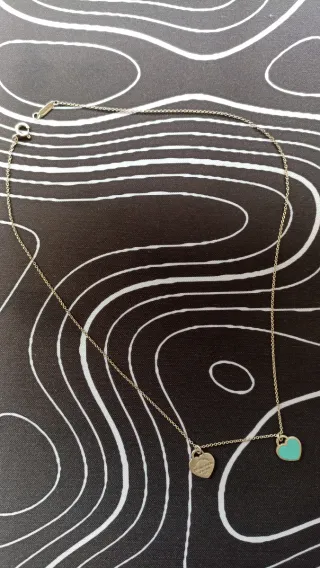 Colgante Tiffany & Co. Doble Corazón Plata