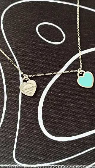 Colgante Tiffany & Co. Doble Corazón Plata