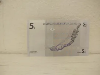 Billete 5 Centimes Congo 1997