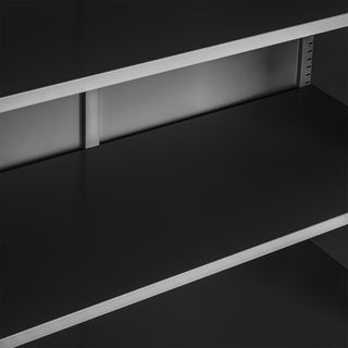 Armario archivador de acero y 3 alturas regulables 90x40x90 cm negro