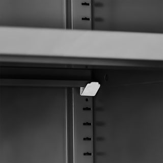 Armario archivador de acero y 3 alturas regulables 90x40x90 cm negro