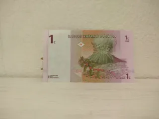 1 billete 1 centime Congo