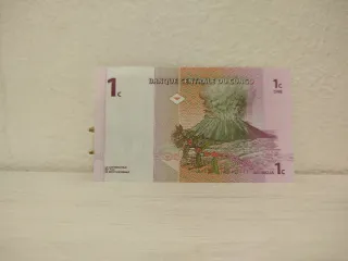 1 billete 1 centime Congo