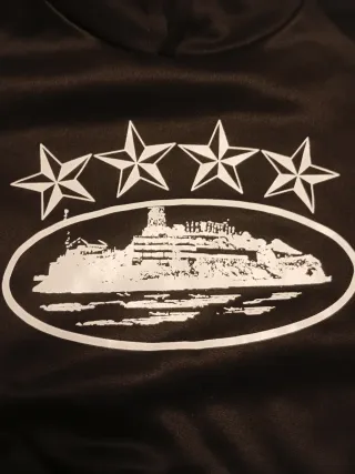 Sudadera Corteiz Negra con Estampado