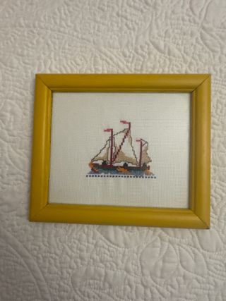 4 Cuadros Punto Cruz Artesanales