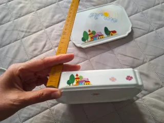 SEVE porcelana Caja y posavasos a juego