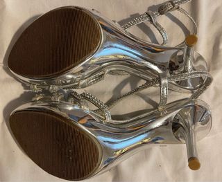 Fantastici sandali Sinoben argentati con strass