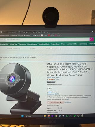 Webcam EMEET C950 4K Negra