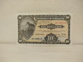 1 Billete 10 Shillings Gibraltar 1934
