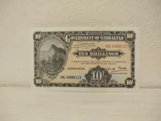 1 Billete 10 Shillings Gibraltar 1934