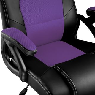 Silla de oficina forma ergonómica soporta hasta 120 kg negro/lila