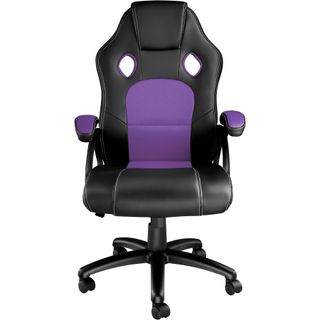 Silla de oficina forma ergonómica soporta hasta 120 kg negro/lila