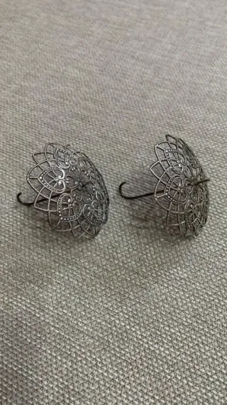 Mini ombrellini vintage argento 800