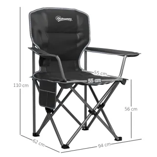 Silla de camping Outsunny plegable
