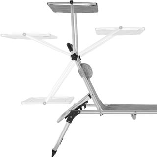 Tumbona plegable 60,5 x 200 x 111 cm 6 posiciones gris jaspeado