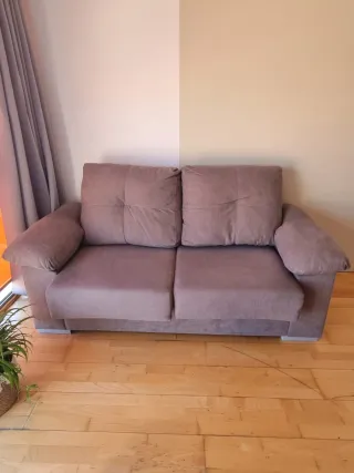Sofá de tela beige/marrón (1 año)