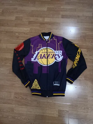 Chaqueta Lakers Cremallera Morado Negro