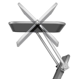 Tumbona plegable, 4 posiciones, parasol, 190 x 68 x 28 cm, gris