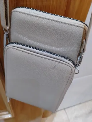 Bolso para móvil beige