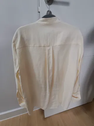 Camisa Zara Mujer Beige/amarillo
