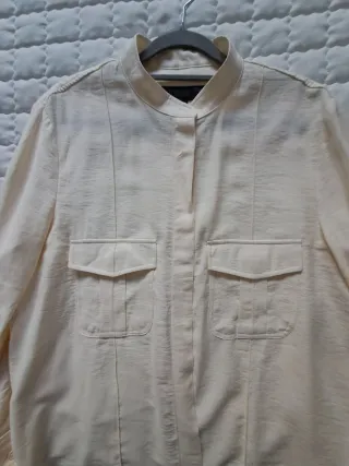 Camisa Zara Mujer Beige/amarillo