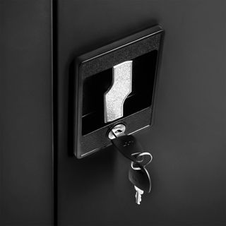 Armario archivador de acero y 5 alturas regulables 180x80x40 cm negro