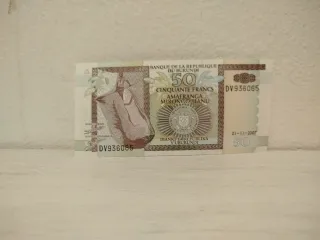 Billete 50 Francos Burundi