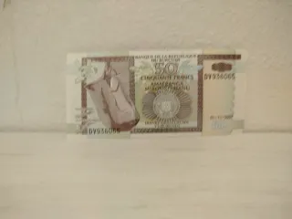 Billete 50 Francos Burundi