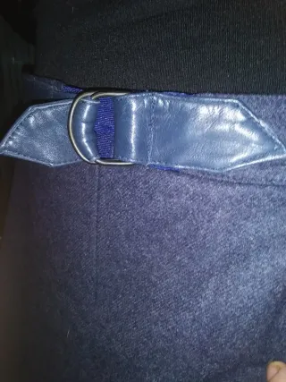 Falda pantalón. Vintage azyl oscuro con bolsillos