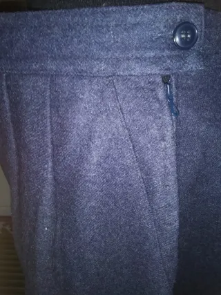 Falda pantalón. Vintage azyl oscuro con bolsillos