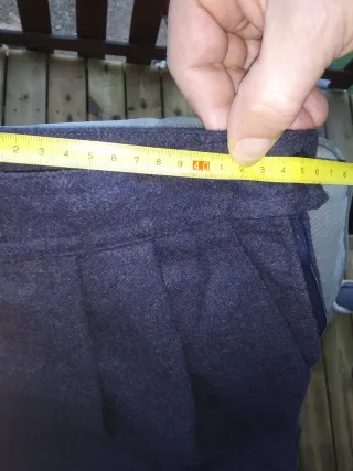 Falda pantalón. Vintage azyl oscuro con bolsillos