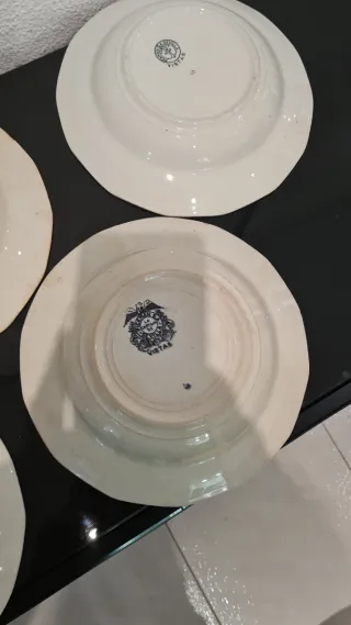 4 Platos Hondos Cartuja de Sevilla Pickman vistas