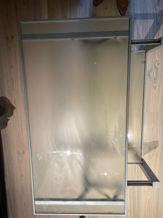 Mesa de salón elevable cristal y metal