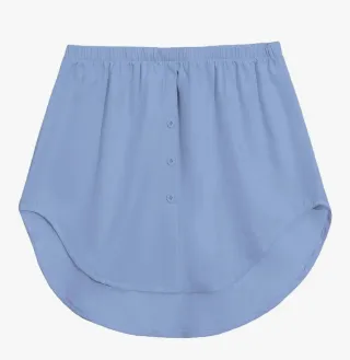 Falsas camisas talla L, 2 unidades azul y rayas