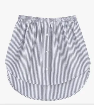 Falsas camisas talla L, 2 unidades azul y rayas