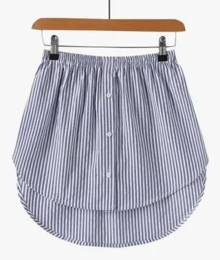 Falsas camisas talla L, 2 unidades azul y rayas