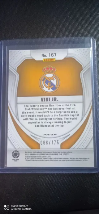Vini Jr /175 Panini Prizm Mundial de Clubes