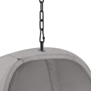 Silla colgante con soporte y cojín 160kg, gris claro