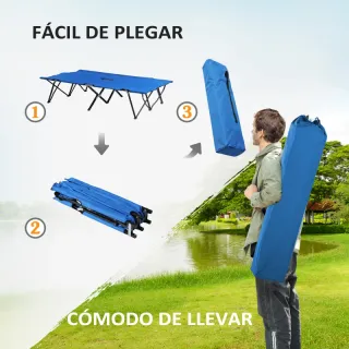 Cama de Acampada Plegable   Carga 136 kg