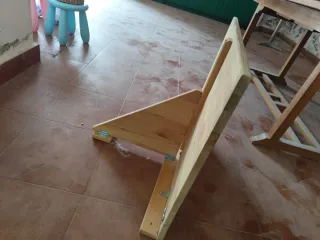 Mesa abatible pared, madera maciza sin barnizar