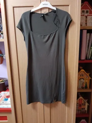 Vestido punto gris